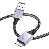 MOGOOD USB 3.0 ハードディスクケーブル USB 3.0 MicroB USBケーブル タイプAオス - マイクロタイプBオス 外付けHDD/SSD,Blu-ray,BDドライブ,デジタルカメラ用 (0.5m)