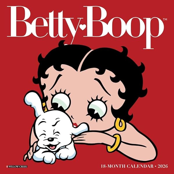 キュートなベティ・ブープ洋書　BETTY BOOP クリスマス洋書　アメリカ洋書 Amazon | Betty Boop 2026 7 X 7 Mini Wall Calendar | Fleischer