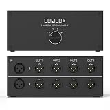 Cubilux AS-X1 1入力4出力 ステレオ XLR オーディオ セレクター, パッシブ 1メス→4オス バランス XLR ソース スイッチャーボックス