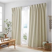 Amazon｜[ニッセン] カーテン 遮光箔プリント（形態安定