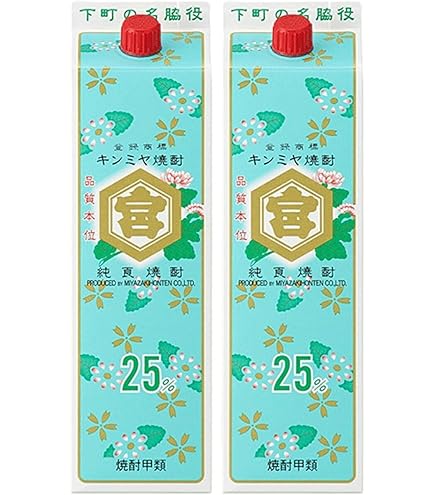 Amazon.co.jp: 宮崎本店 25°キッコーミヤ焼酎 キンミヤ パック 1800ml