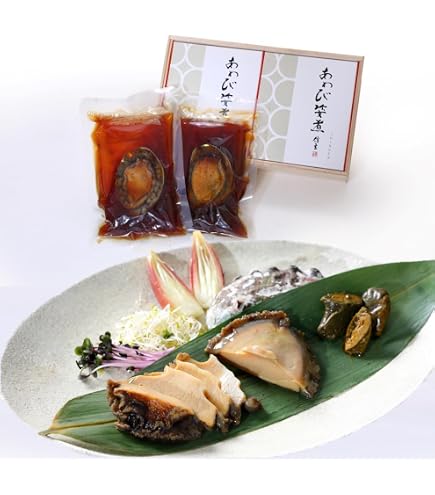 Amazon.co.jp: 信玄食品 甲州名産 あわび煮貝 3個入 高級ギフト 木箱入