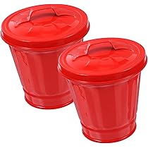 ブリキ製ごみ箱 蓋付き 2個セット おしゃれ ブリキ製ごみ箱 蓋