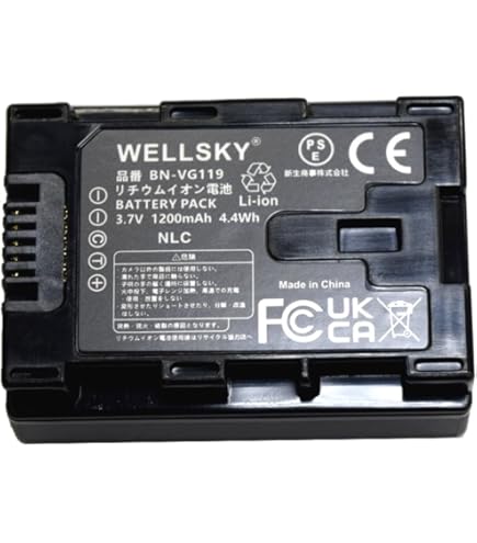 Amazon | WELLSKY BN-VG121 BN-VG129 互換バッテリー [ 純正充電器で