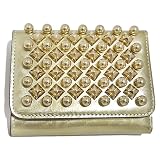 [クリスチャンルブタン] Christian Louboutin　Macaron Mini Wallet　スタッズ三つ折り財布　ゴールド　Christian Louboutin　 [並行輸入品]