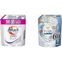 Amazon | アタック [洗剤&柔軟剤セット] ZERO 液体洗剤 詰め替え