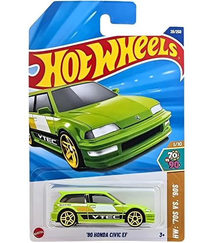 Amazon | Hot Wheels 2019 Nightburnerz 3/10 - '88 Honda CR-X (Red