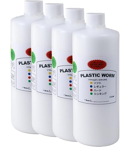 Amazon | ワームマテリアル レギュラー 500ml×4 | two-L | ルアー材料