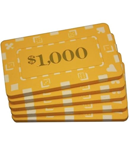 Amazon | MRC 5個 金種 長方形 ポーカーチッププラーク $100000 レッド