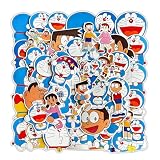 ステッカー 60枚セット かわいいロボット猫アニメシール DIY漫画ステッカーパック 子供 学生 誕生日 ギフト 贈り物 可愛いごほうびシール スーツケース ノートパソコン ギター バイク 車 水筒 スケートボード 文房具 ヘルメットなど適用 [並行輸入品]