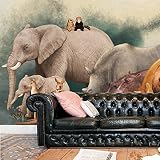 Sproud カスタム 3 D 写真 3 D 大きな壁画動物デザインのバー、カフェラウンジバーリビングルームのソファテレビ背景の壁面の壁紙 150 Cmx 105 Cm