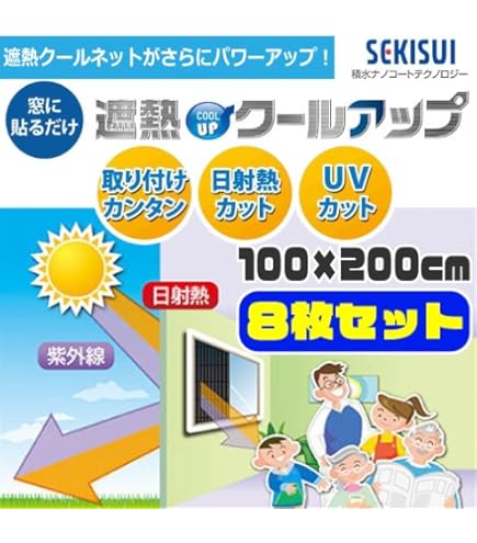 新品未使用　SEKISUI 遮熱クールネット100×230cm 4枚セット branding-