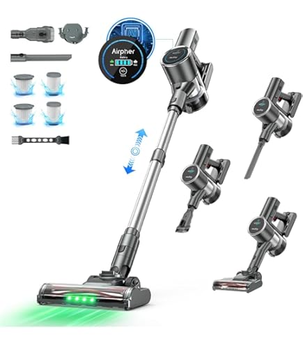 Amazon | 掃除機 コードレス Leacco コードレス掃除機 サイクロン 3段