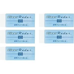 シード 消しゴム クリアレーダー 透明 100 EP-CL100 5個組み