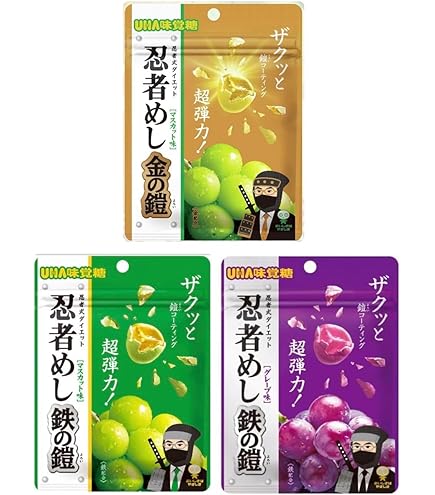 Amazon | U HA味 覚糖 忍者めし 鉄の鎧 グレープ味 40g×3個 | ノー