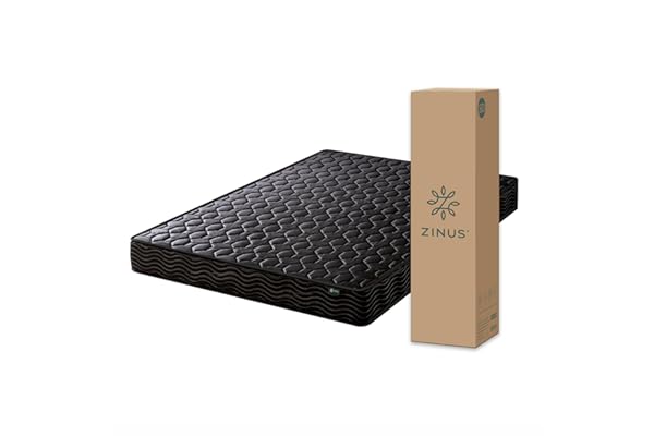 ZINUS BASIC マットレス ポケットコイル 20cm ブラック セミダブル コイル数570個 体圧分散 やや硬め 高耐久 | 圧縮梱包 ベッド ジヌス | 日本正規品 BASICP8