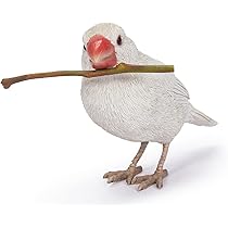 清水焼 文鳥 つがい フィギュリン 陶磁器 置物 飾り物 白文鳥 61rGY9zOX5L._AC_UL210_SR210,