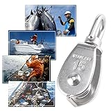 回転アイロープ滑車 ステンレススチール シングルプーリーブロック シングル滑車 304ステンレス製 M15