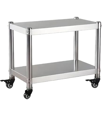 Amazon.co.jp: IWEJ ステンレス作業台 3段 キャスター付き 耐荷重200kg