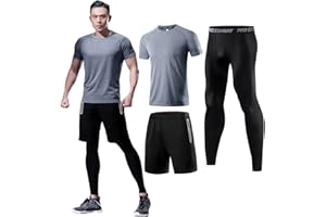 [Boyzn] コンプレッションウェア メンズ 上下セット トレーニングウェア 2点セット 3点セット 4点セット 5点セット 通気防臭 スポーツウェア ランニングウェア パーカー 長袖シャツ 半袖シャツ ハーフパンツ タイツ 吸汗速乾