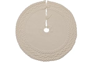 ツリースカート ひし形 クリスマスツリー 波状柄 カーペット ニット カバー 下敷物 足元隠し クリスマス 毛糸 円形 屋内屋外飾り クリスマスパーティー 雰囲気満々 (ホワイト)