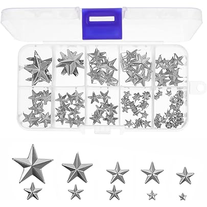 Amazon | [ease] 星型スタッズ スター 15mm シルバー30個 パンクロック