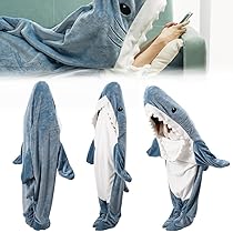 Amazon.co.jp: 着る毛布 サメ アニマルブランケット 寝袋 大人用