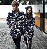 ペアダウンジャケット　２０１６年新作　あったか ＭＡＸアウター 長袖 ダック ダウン ジャケット リバーシブル 迷彩 防水 大きいサイズ 正規品　カップル　お揃い037 (XXL)