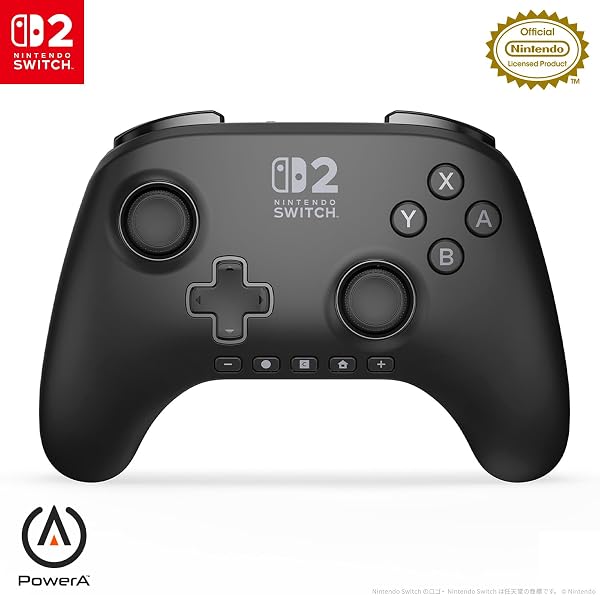 【任天堂ライセンス商品】PowerA パワーエー アドバンテージ・ワイヤレスコントローラー for Nintendo Switch 2 – ブラック NSGP0545JP-01【国内正規品 2年保証】 - 1