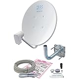 DXアンテナ bsアンテナ BS・110度CSアンテナセット 45形 【アンテナ本体+レベルインジケーター+ベランダ用取付金具+同軸ケーブル+設置用スパナ】 2K 4K 8K(3224MHz)対応 マニュアル付き EC-PA45CK