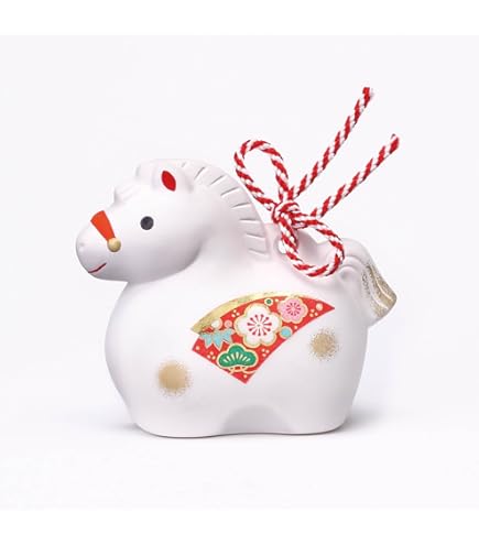 muffy 干支巳牙あり中3小2 干支 午 置物 馬 うま 2026年/ 錦彩招福干支みくじ午