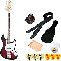 Amazon | ベース 初心者セット 7点 Legend LJB-Z レッドシェイド