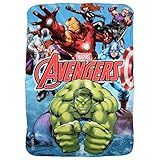 キッズ・子供用 マーベル アベンジャーズ フリースブランケット フリース毛布 スロー 冬 防寒 男の子 (100cm x 150cm) (マルチカラー)
