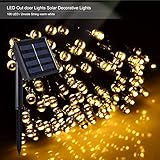 Outdoor Solar Power Decorative String Lights Costech 100 LED 33 ft Water resistant Christmas Globe f