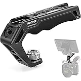 NEEWER カメラトップハンドル 3/8"ARRI 位置決めピン付き 1/4" 3/8"スレッドと3つのコールドシュー 快適なシリコングリップ ハンドルカメラケージ ビデオリグ SmallRigに対応 CA007