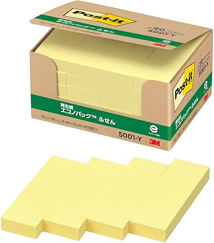 付箋　① Amazon.co.jp: ZCZN 付箋 メモ帳 強粘着 イエロー 76x76mm 100枚x12冊