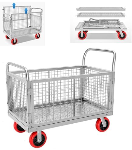 Amazon.co.jp: Kitakawa JP 台車 カゴ台車 荷重500kg メッシュ台車