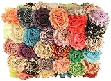 シフォン生地花の工芸 – バルクファブリック花50パックAssorted Colors and Prints