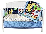Ready Set Go 4 Piece Baby Crib Bedding Set with Bumper by Riegel by Riegel