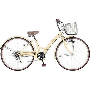 折りたたみ自転車 クリーム色 前カゴ付き　まだ新しいです Amazon.co.jp: 折りたたみ自転車 - 自転車本体: スポーツ
