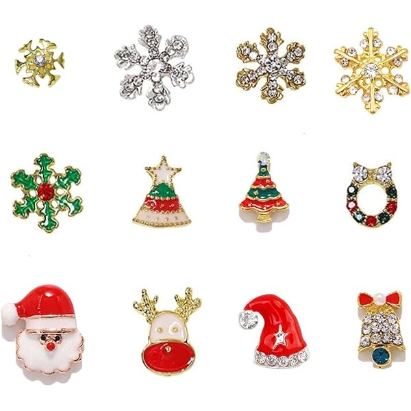Amazon | クリスマス ネイルパーツ 雪の結晶 サンタクロース