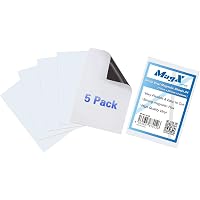 MagX Magnetic Sheets White A4 (5 pcs), Vinyl Magnet Sheets, Flexible ...