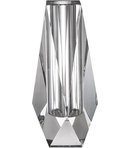 DONOUCLS Crystal Taper Candle Holders Set Of 3 – Clear Cylinder Design, 3.9"/5.9"/7.9" Heights, Wedding & Home Decor