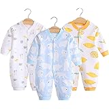 Amazon Co Jp ベビー服 長袖 カバーオール ロンパース 綿100 前開き 長袖ボディオール 着替え便利 柔らかい 秋冬 赤ちゃん 肌着 パジャマ 女の子 北欧スタイル 0 9 ベビー マタニティ