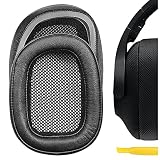 Geekria QuickFit イヤーパッド 互換性 パッド ロジクール Logitech G433/ G233/ GPRO ヘッドホンに対応 イヤパッド/イヤークッション/イヤーカップ (プロテインレザー/ブラック)