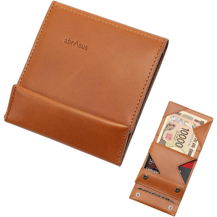 Amazon | [アブラサス] 薄い財布 レザー 薄型 メンズ レディース 財布