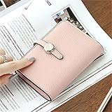 韓国のシンプルなスタイルの純粋な色の女性の短い財布 (ピンク)