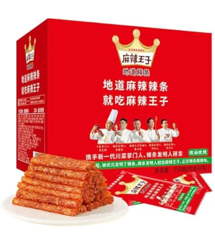 Amazon | 劲道辣条 麻辣王子辣条 ベジタリアン用手引き麺筋 小分け