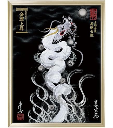 Amazon.co.jp: 絵画 インテリア おしゃれ 赤富士 龍神 龍 ヒーリング