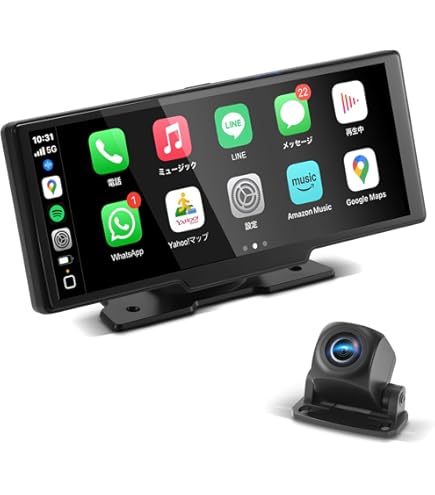 Amazon.co.jp: 2023最新 10インチ大画面CarPlay Android Auto
